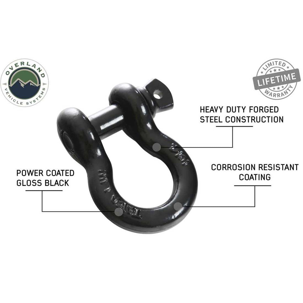 Recovery Shackle D-Ring 3/4" 4.75 Ton