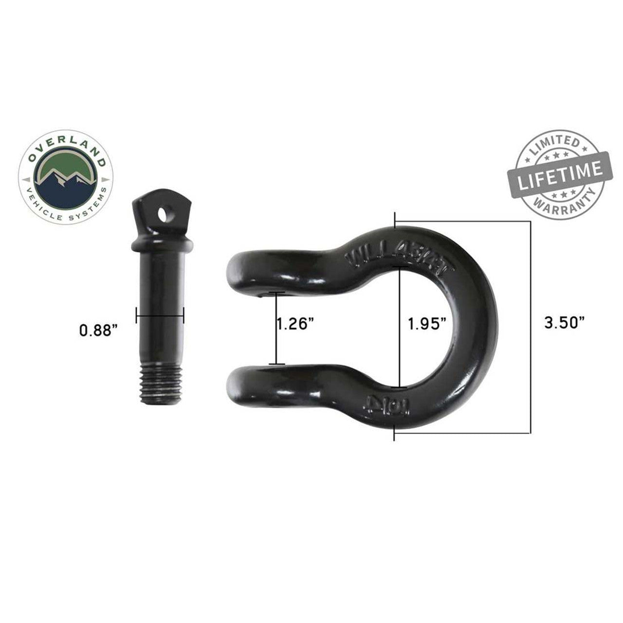 Recovery Shackle D-Ring 3/4" 4.75 Ton